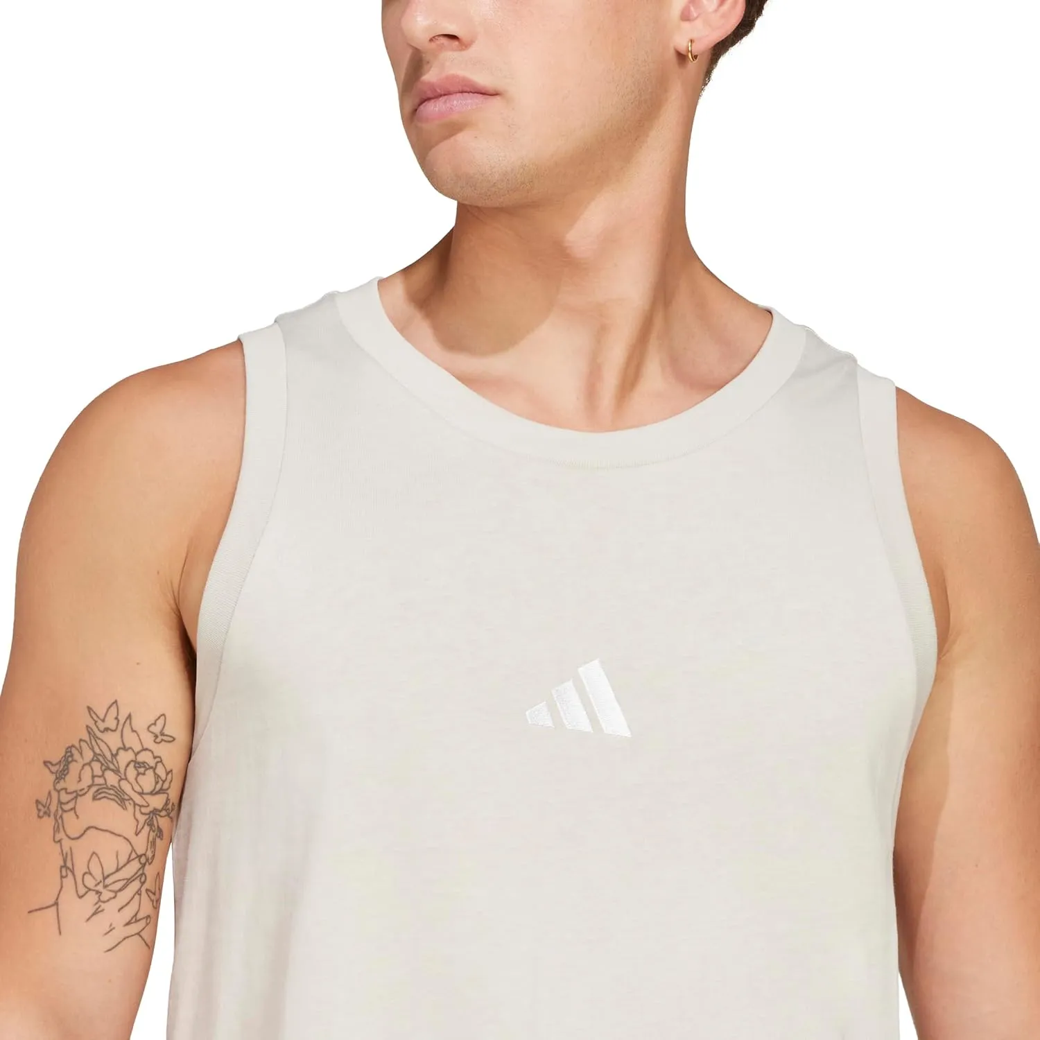 adidas Men's Essentials Small Logo Single Jersey Tank Top