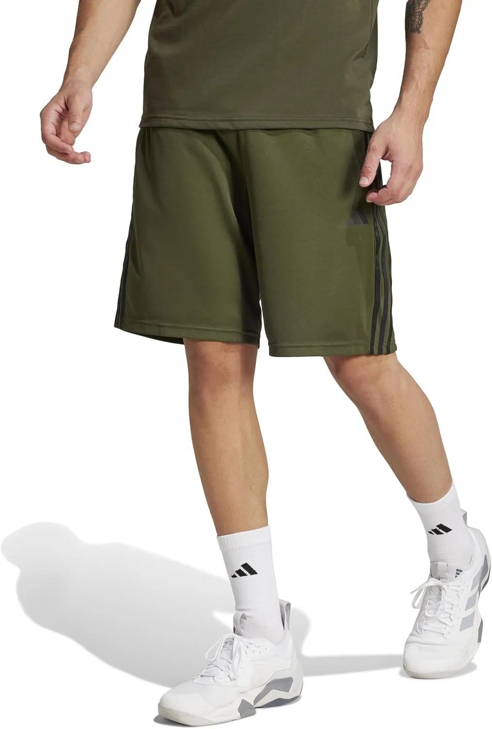 adidas Men's Train Essentials Piqu?? 3-Stripes Shorts