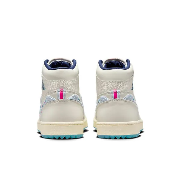 Air Jordan 1 High Golf 'Michelle Wie - Pebble Beach', sail/hyper pink-coconut milk-midnight navy-industrial blue