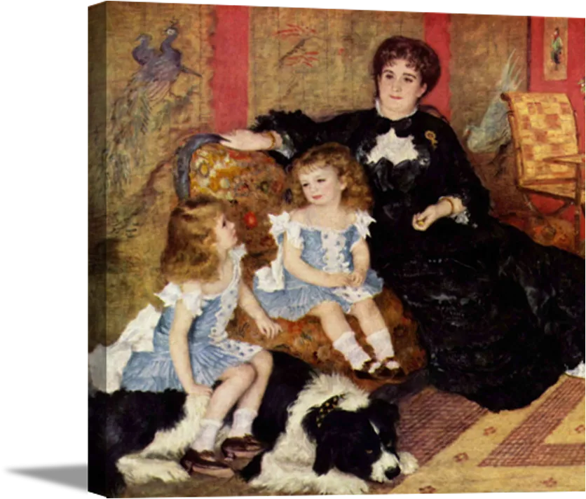 Madame Georges Charpentier and her Children | Pierre Auguste Renoir Masters Classic Art in Gallery Wrapped Canvas | Various Sizes