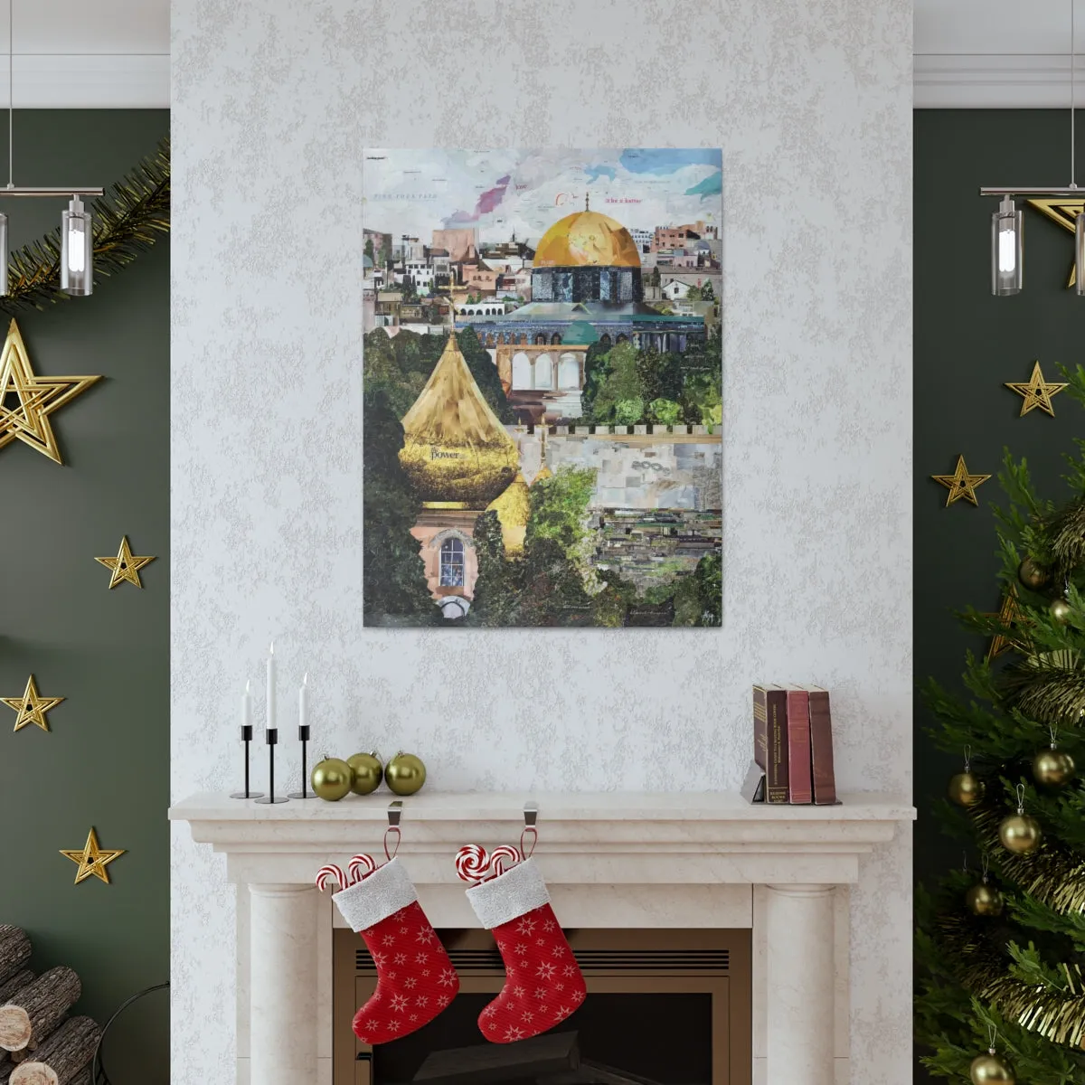 Peace in Jerusalem, Quality Canvas Wall Art Print, Ready to Hang Wall Art Home Decor